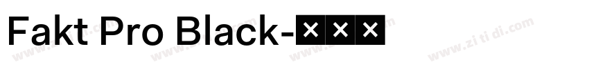Fakt Pro Black字体转换